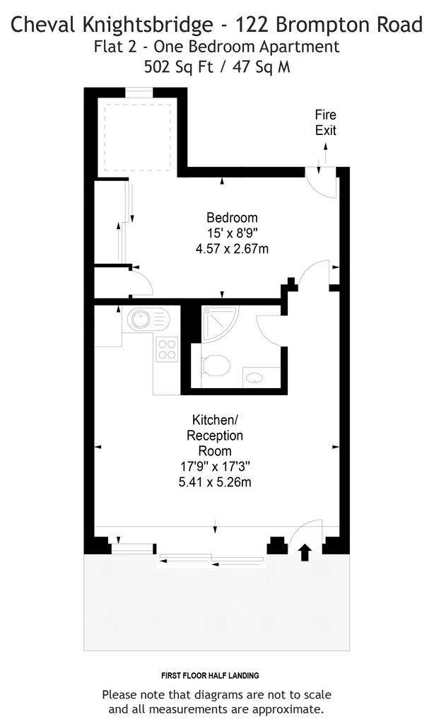 1 bedroom flat to rent - floorplan