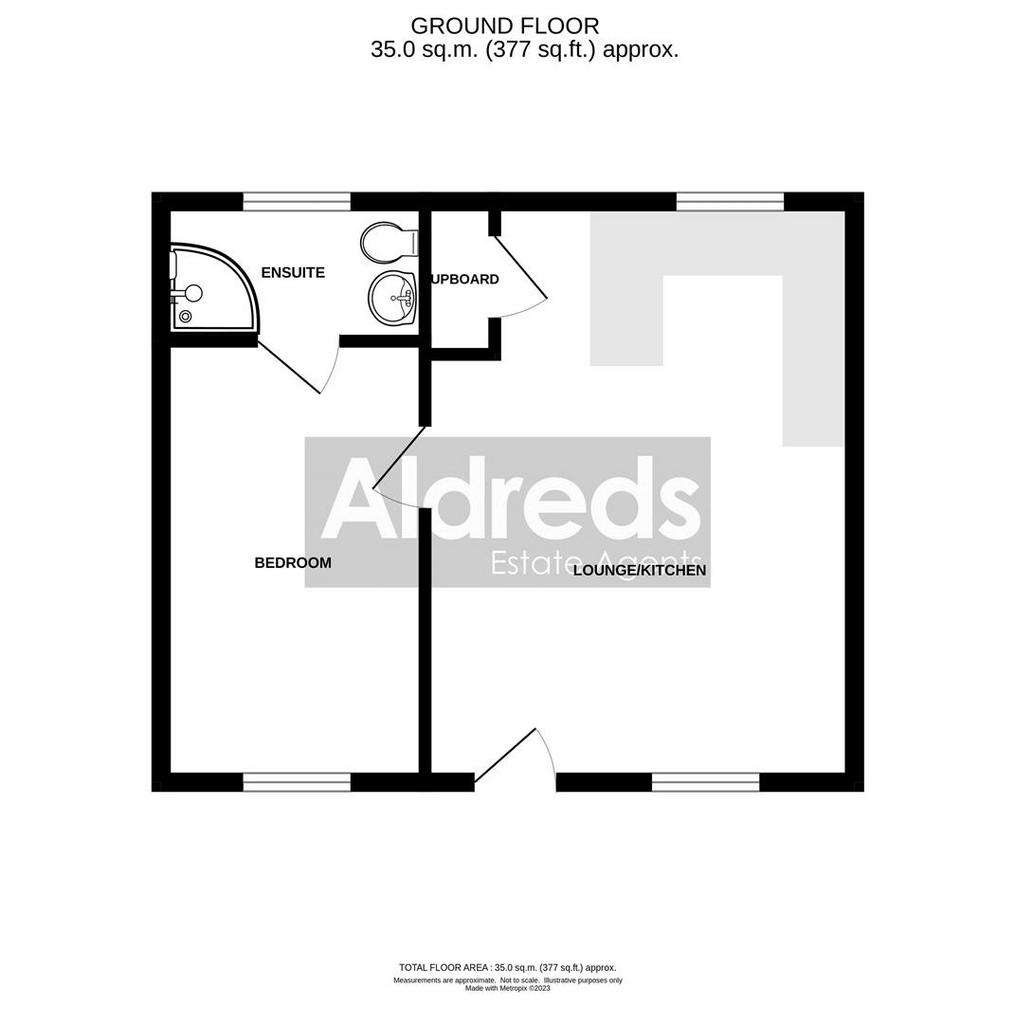 1 bedroom chalet for sale - floorplan
