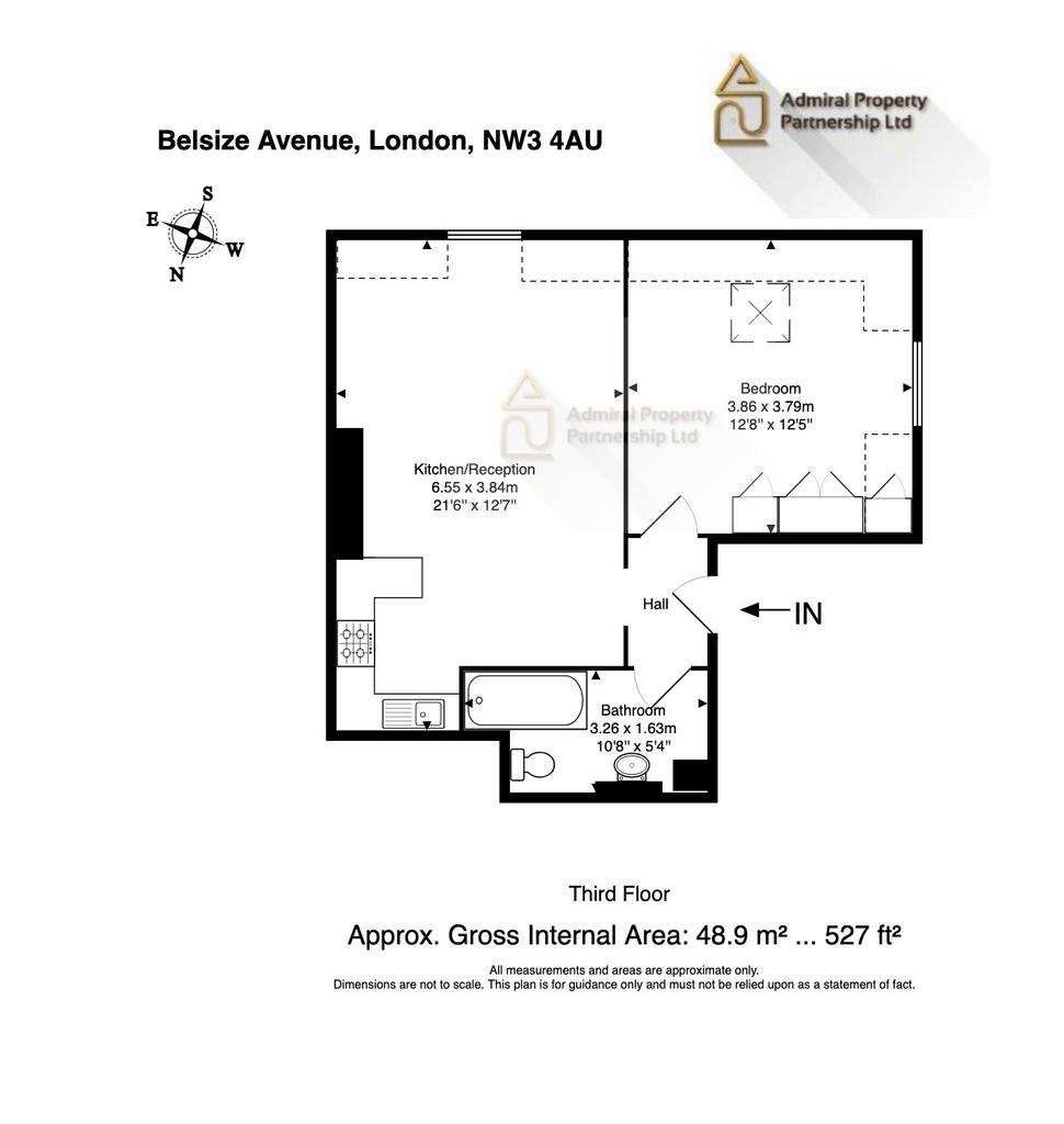 1 bedroom flat for sale - floorplan