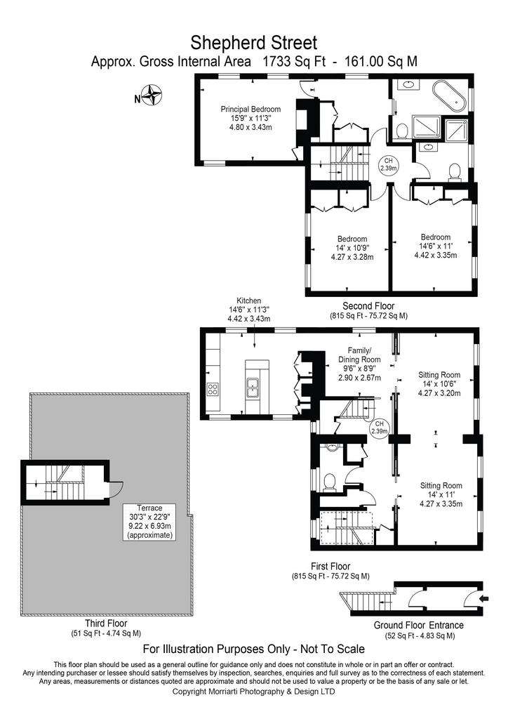 3 bedroom flat to rent - floorplan