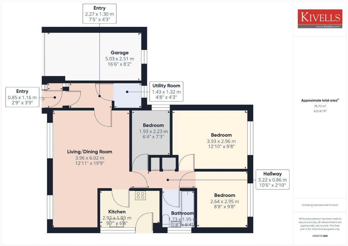 3 bedroom bungalow for sale - floorplan