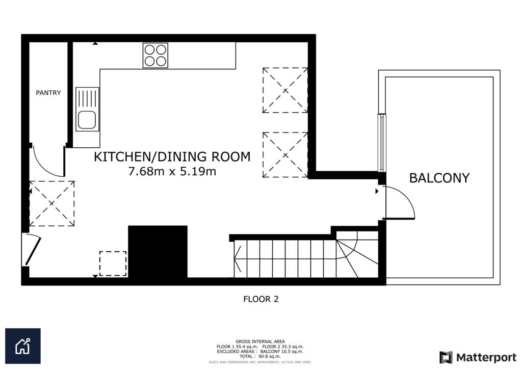 3 bedroom flat to rent - floorplan