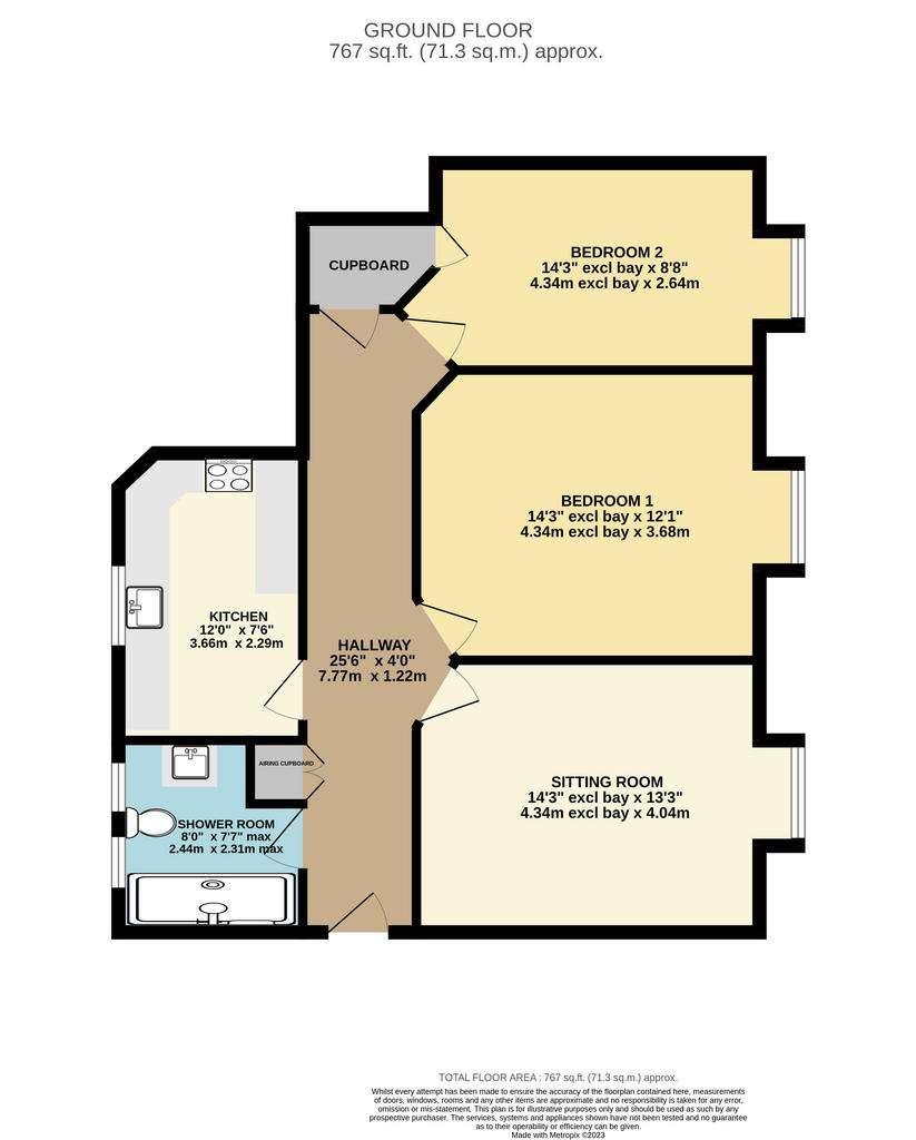 2 bedroom flat for sale - floorplan