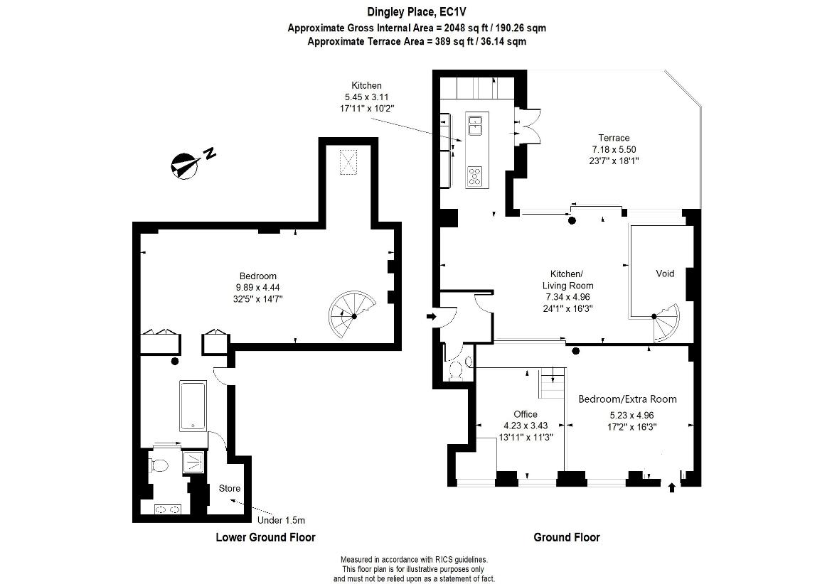 2 bedroom maisonette for sale - floorplan