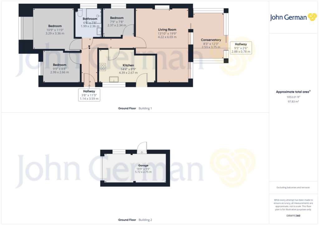 3 bedroom detached bungalow for sale - floorplan