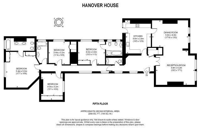 4 bedroom flat to rent - floorplan