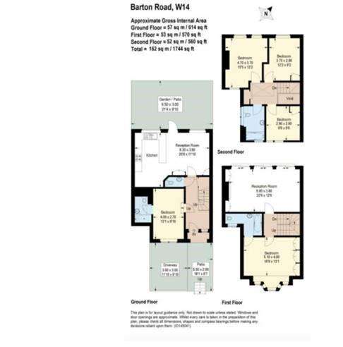 5 bedroom terraced house to rent - floorplan