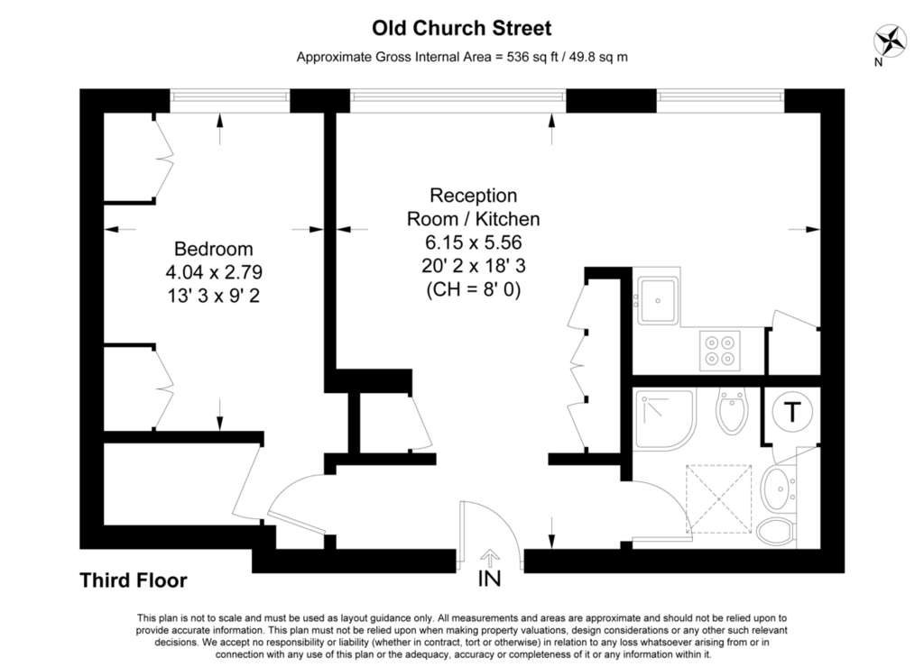 1 bedroom flat to rent - floorplan