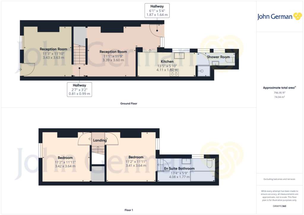 2 bedroom terraced house for sale - floorplan