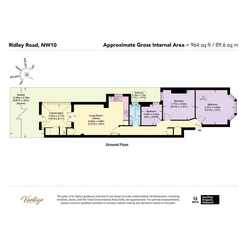 3 bedroom flat for sale - floorplan