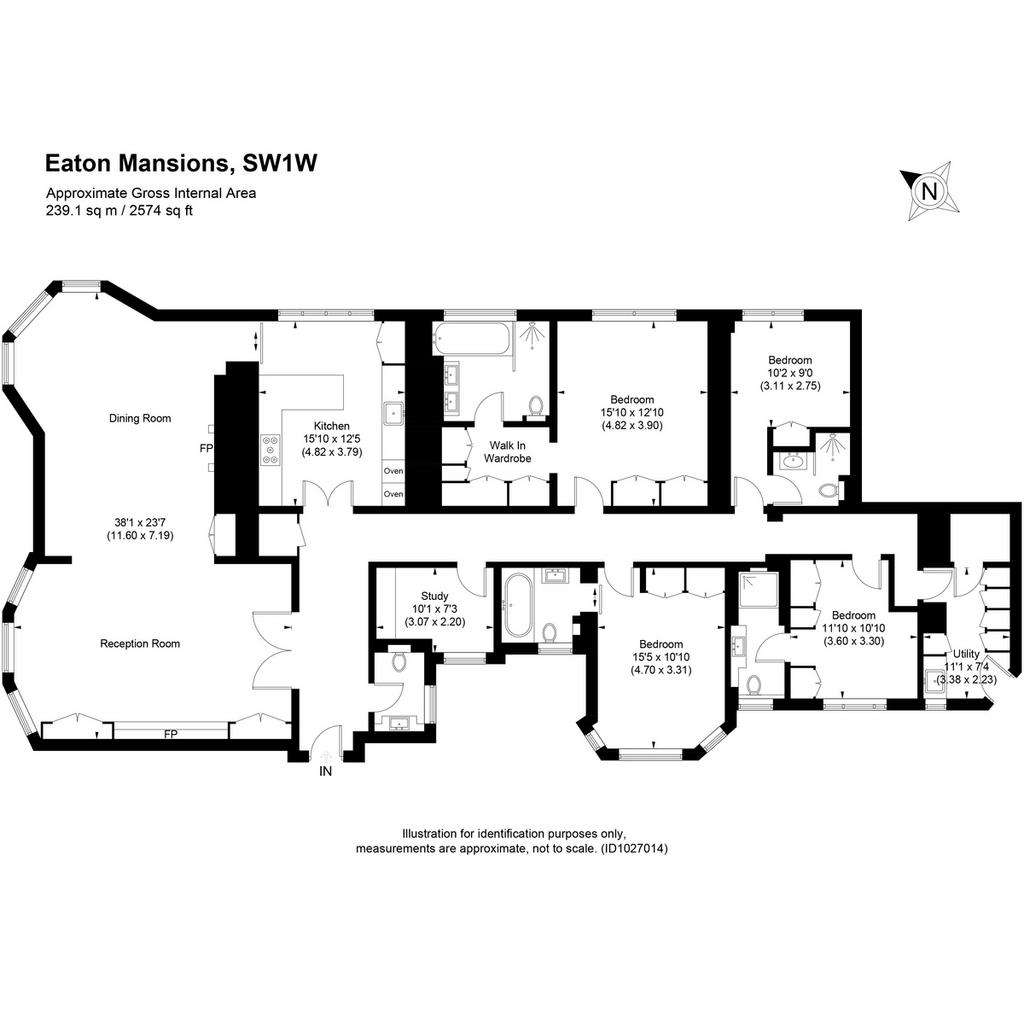 4 bedroom flat to rent - floorplan