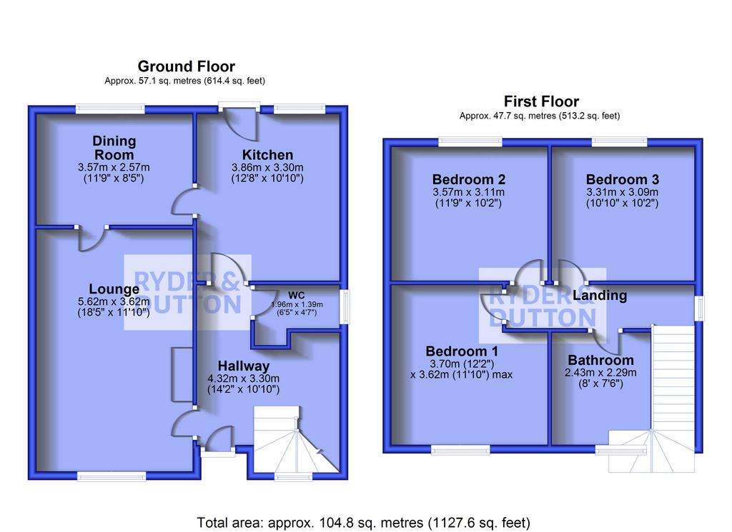 3 bedroom link-detached house for sale - floorplan