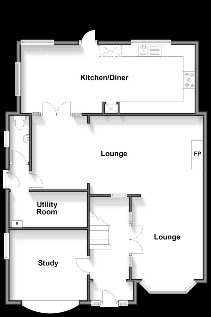 5 bedroom end of terrace house for sale - floorplan