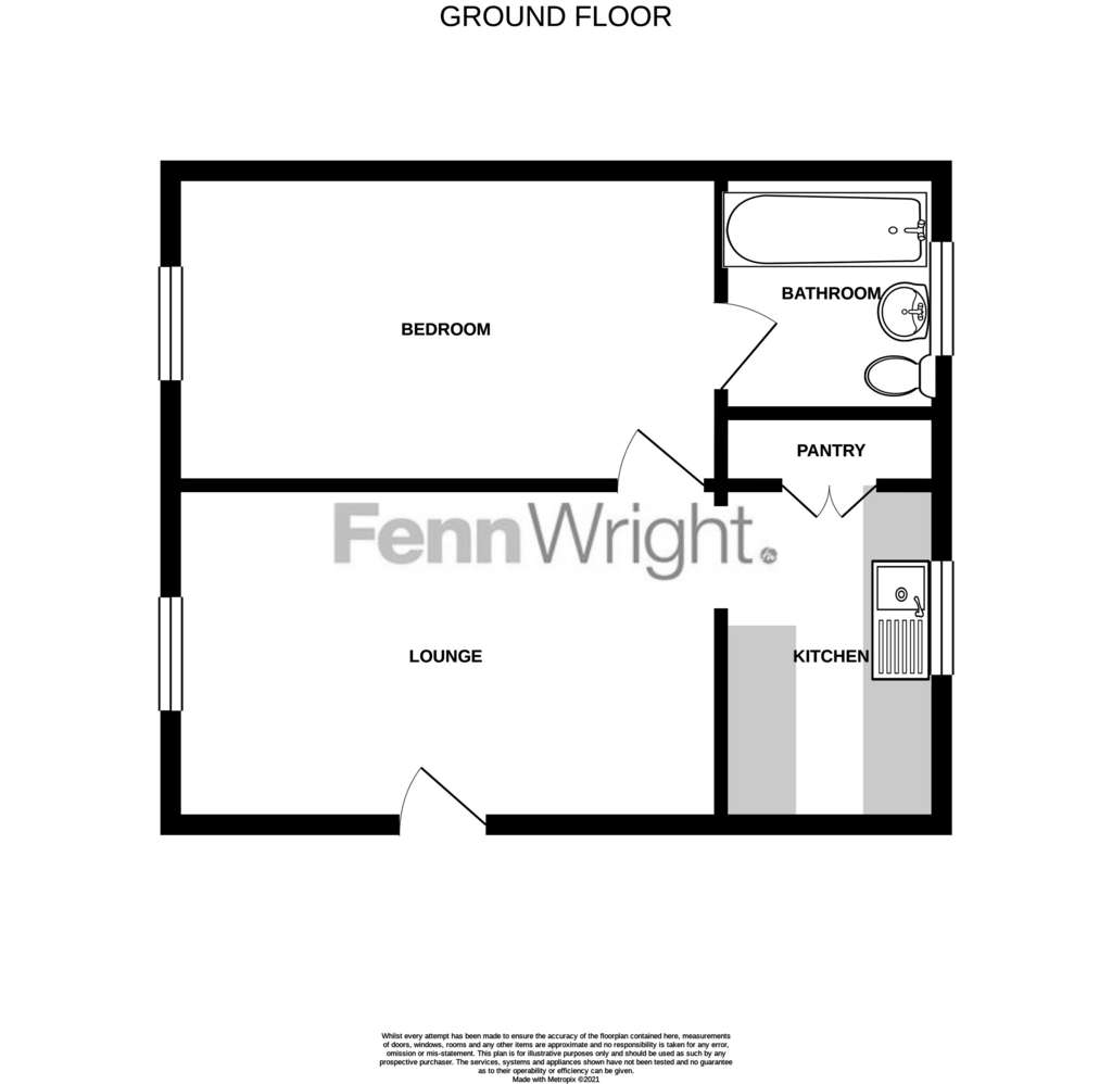 1 bedroom flat to rent - floorplan