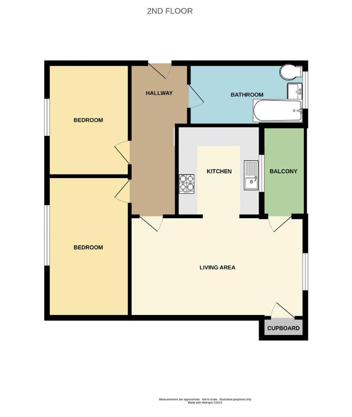 2 bedroom flat for sale - floorplan