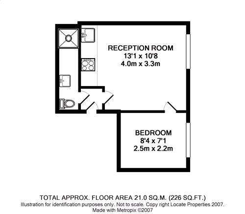 1 bedroom flat to rent - floorplan