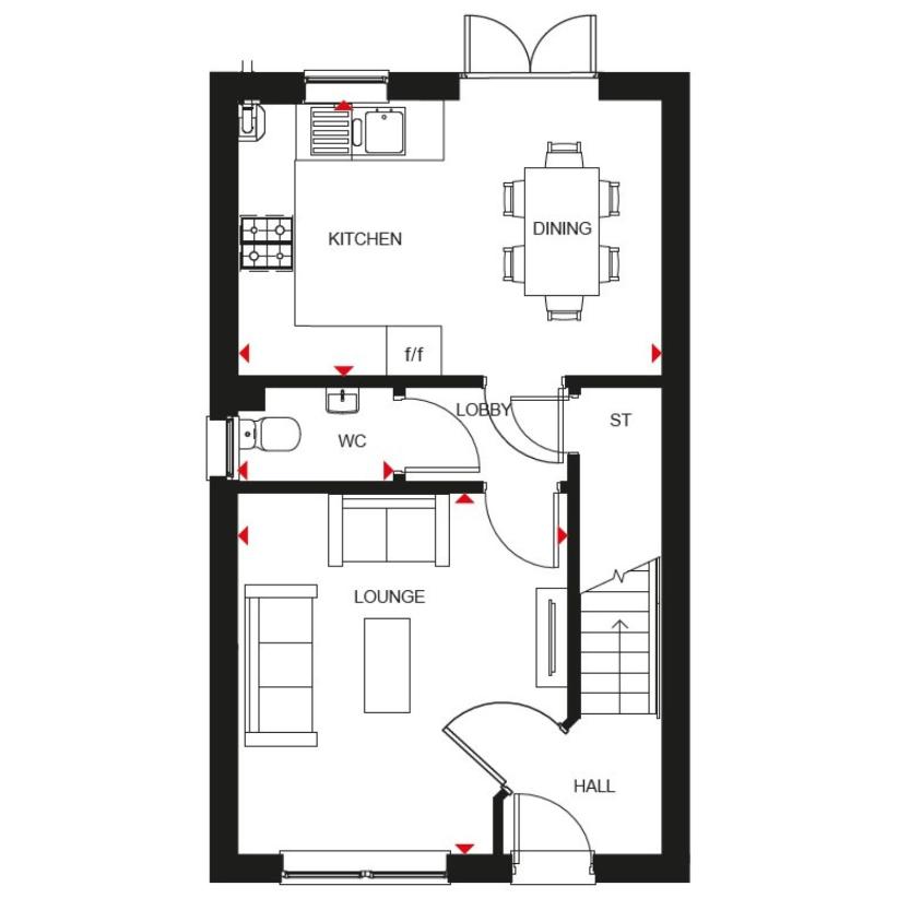 3 bedroom semi-detached house for sale - floorplan