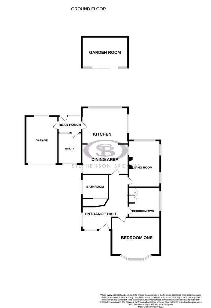 2 bedroom detached bungalow for sale - floorplan