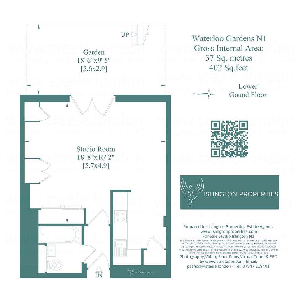 Studio flat for sale - floorplan