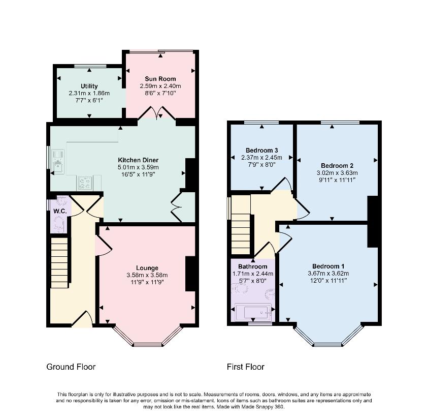 3 bedroom detached house for sale - floorplan