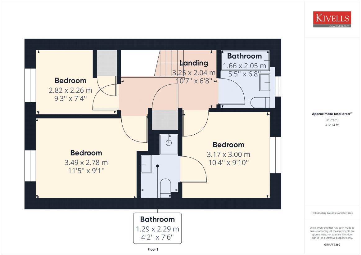 3 bedroom property for sale - floorplan