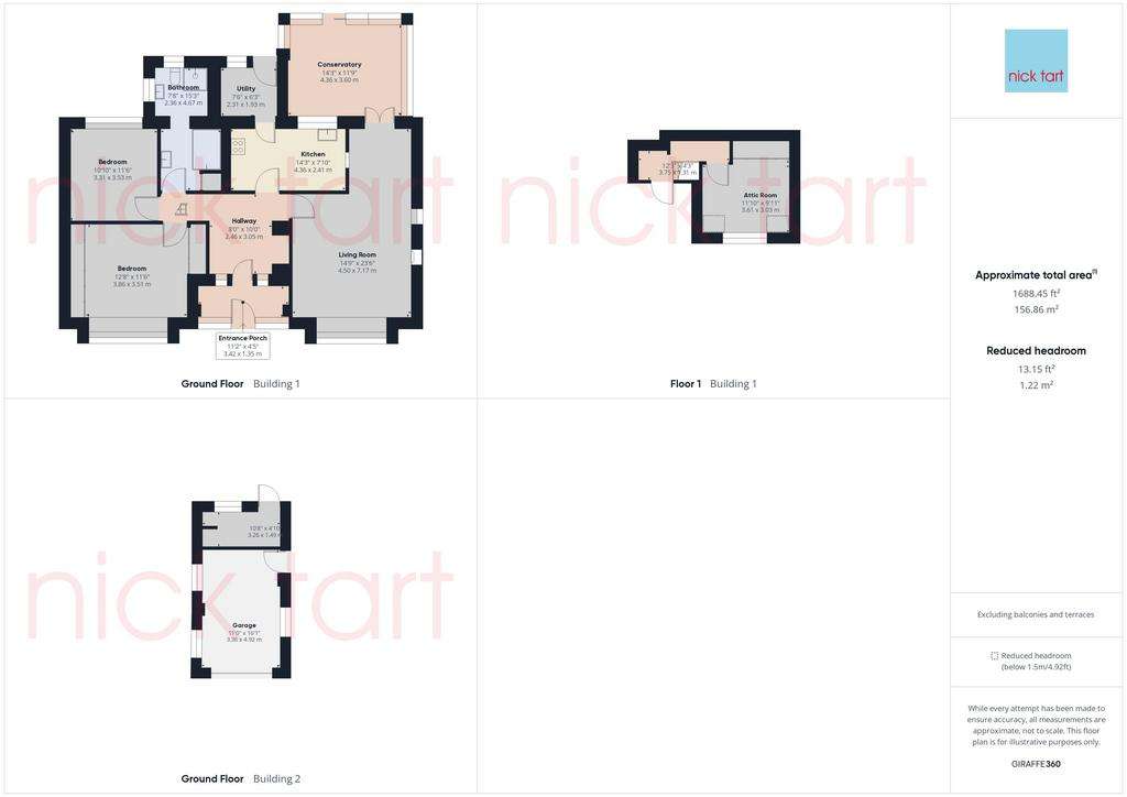 2 bedroom detached bungalow for sale - floorplan