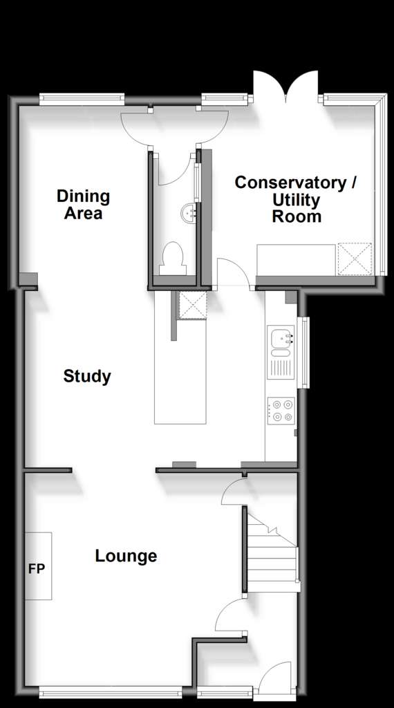 4 bedroom semi-detached house for sale - floorplan