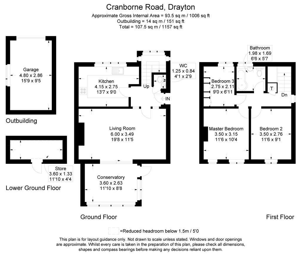 3 bedroom semi-detached house for sale - floorplan