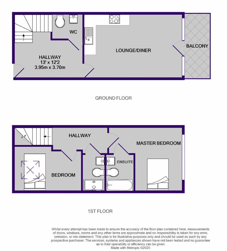 2 bedroom flat for sale - floorplan