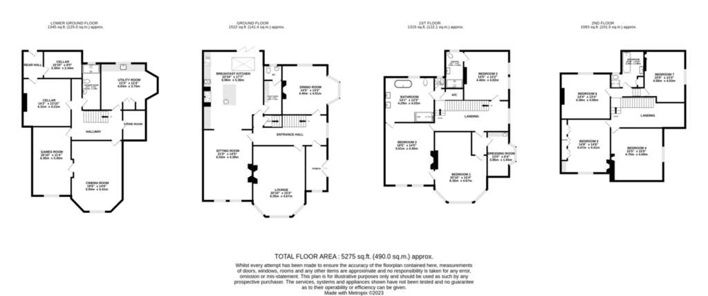 6 bedroom semi-detached house to rent - floorplan
