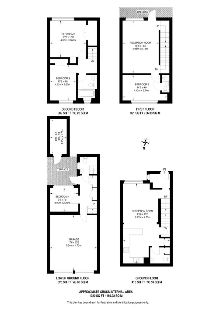 4 bedroom flat to rent - floorplan