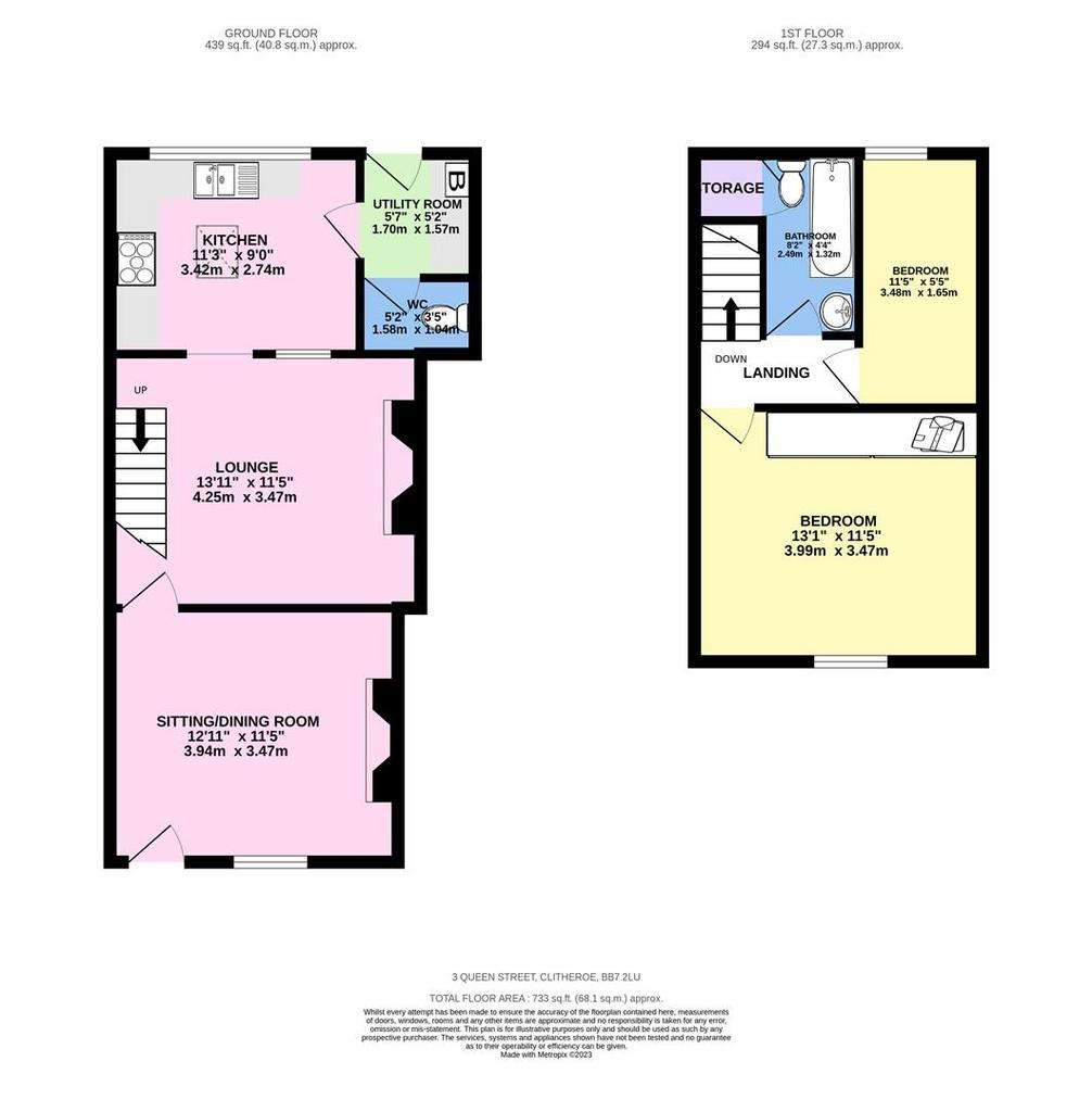 2 bedroom cottage for sale - floorplan