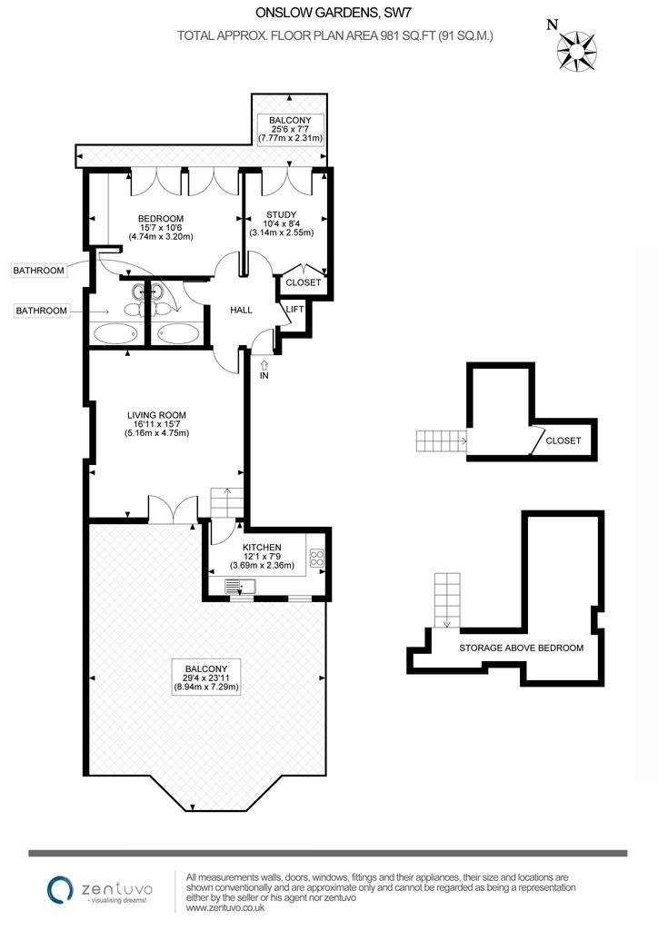 2 bedroom flat for sale - floorplan