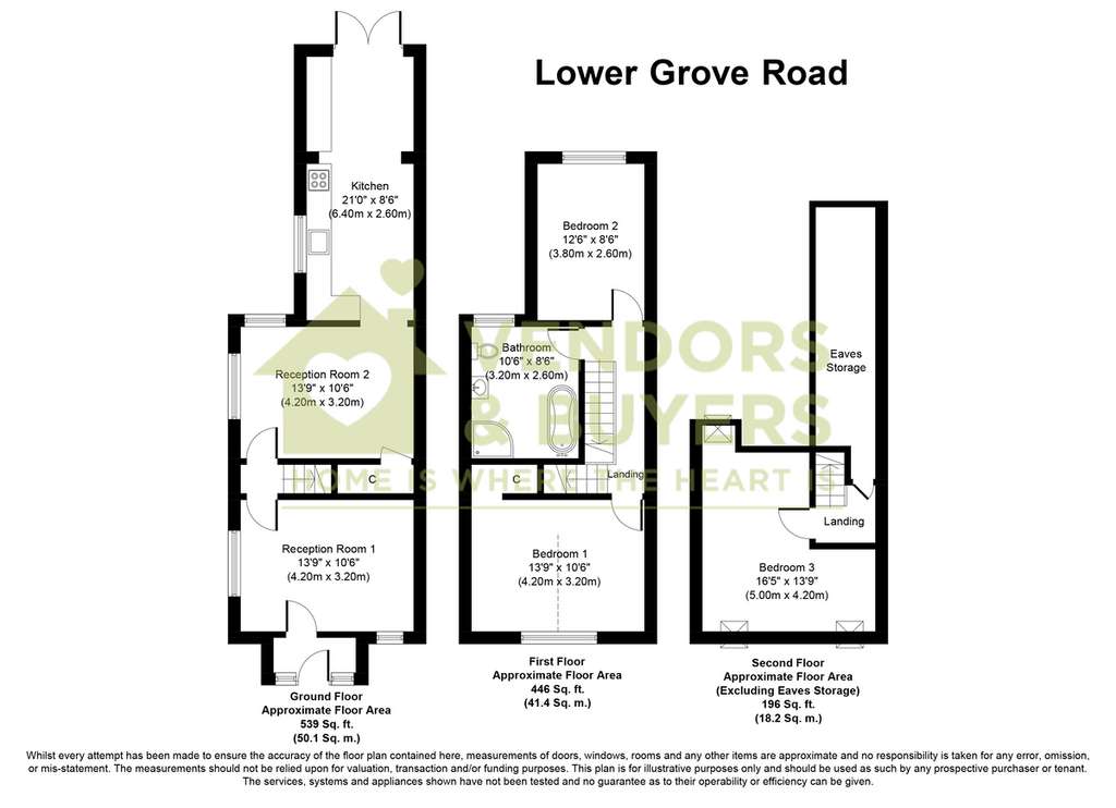 3 bedroom semi-detached house for sale - floorplan