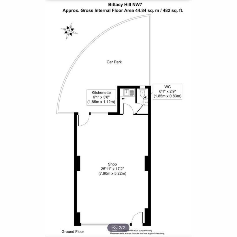 Studio flat for sale - floorplan