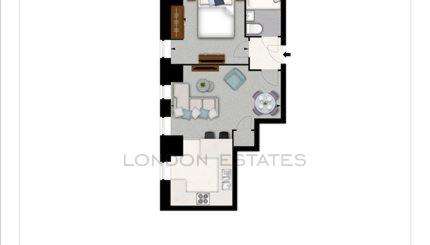 1 bedroom flat to rent - floorplan