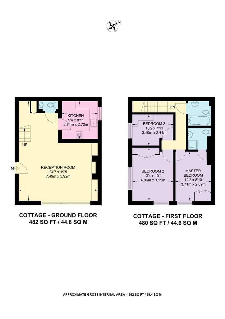 3 bedroom flat to rent - floorplan