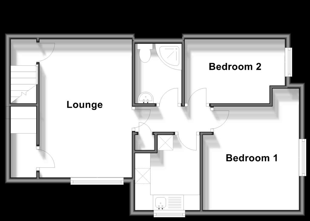 2 bedroom maisonette for sale - floorplan