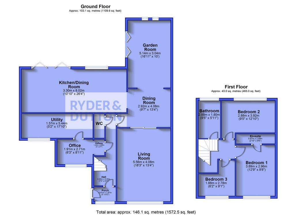 3 bedroom detached house for sale - floorplan