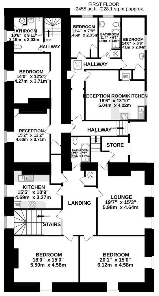 6 bedroom house for sale - floorplan