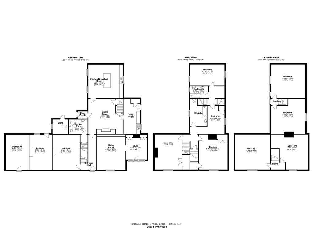 5 bedroom country house to rent - floorplan
