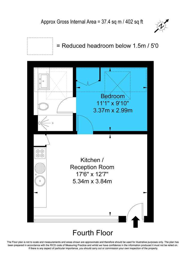 1 bedroom flat to rent - floorplan