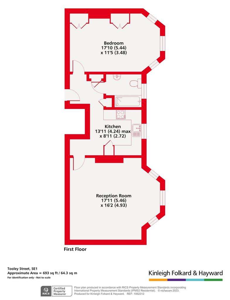 1 bedroom flat for sale - floorplan