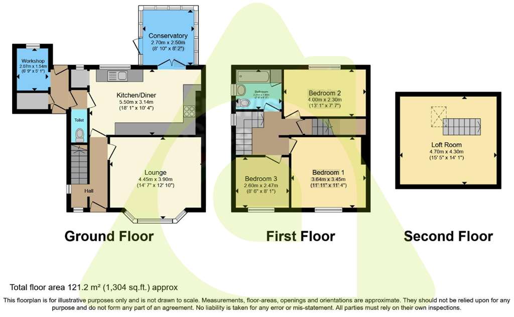 3 bedroom semi-detached house for sale - floorplan