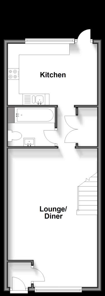 2 bedroom terraced house for sale - floorplan