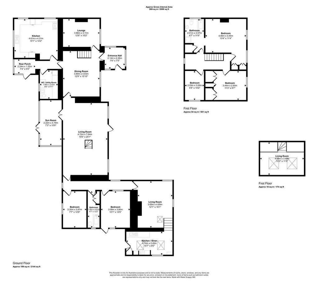 5 bedroom country house for sale - floorplan