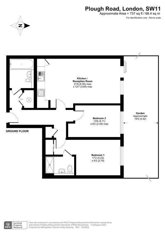 2 bedroom flat for sale - floorplan