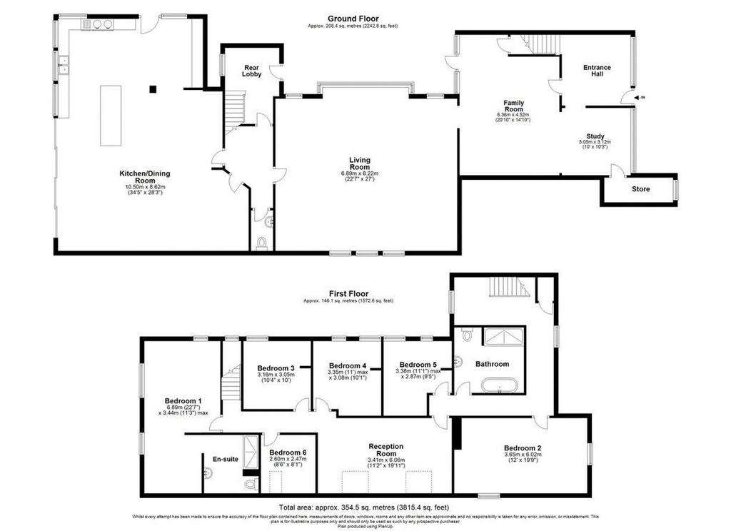 6 bedroom farm house to rent - floorplan