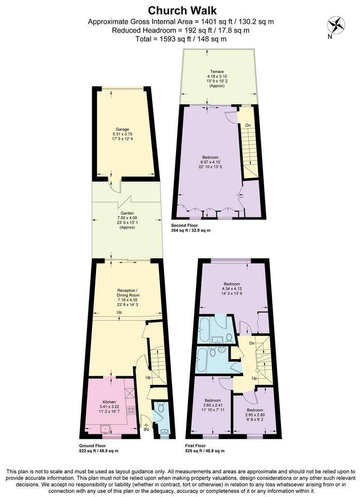 4 bedroom terraced house for sale - floorplan