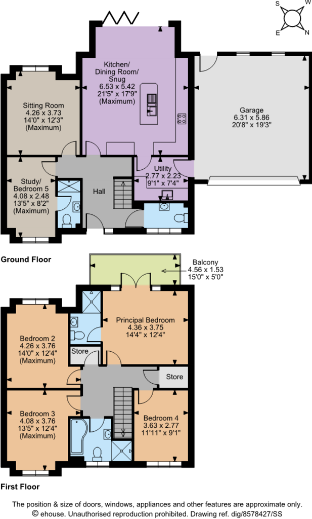 5 bedroom detached house for sale - floorplan